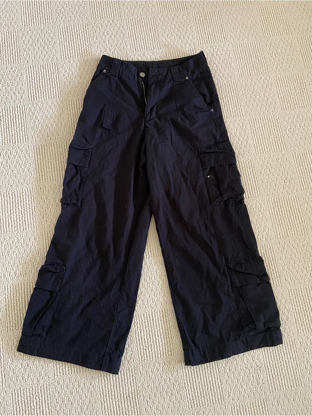 Women’s Black Cargo Pants - Wide Leg